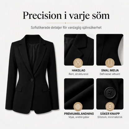 ✨ 50% RABATT! ✨Elegant mjuk enfärgad jacka med knappar och uppknäppning