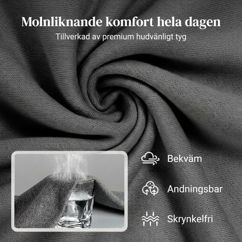 Avslappnat set med topp och byxor med dragsko för dam