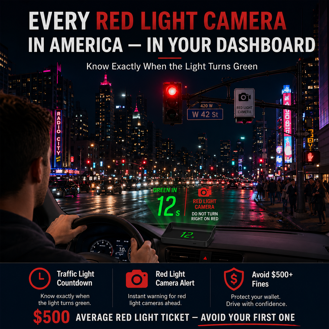 🚗 50% RABATT NU! Head-Up Display (HUD) med GPS – exakt hastighet i km/h– digital hastighetsmätare, kompass & överhastighetslarm – plug & play för alla fordon 📊✨