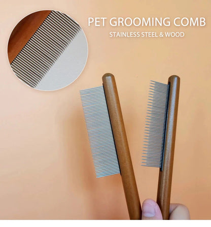 🐾 Köp 1 få 1 GRATIS! 🛁 Multifunktionell Husdjurskam – Borttagning av Tårfläckar & Loppor med Fina Stålnålar ✨