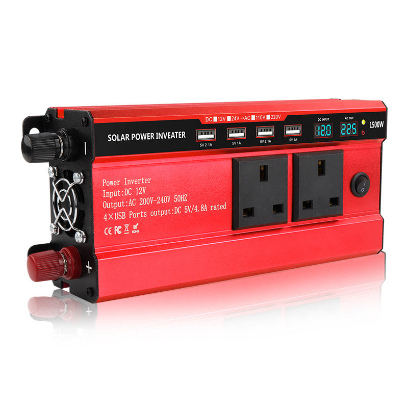 📢📢50 % RABATT!!!⏰1500 W bilomvandlare med 4 USB-portar