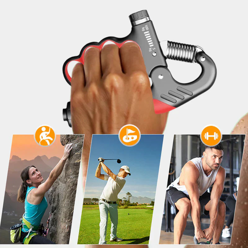 Justerbar handgreepstränare med elektronisk avläsnin