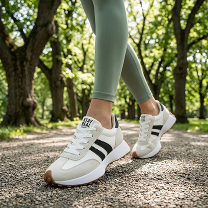 👟💥 63% RABATT! | Låga Casualskor för Damer – 4cm Plattform, Retrodesign & Halksäker!