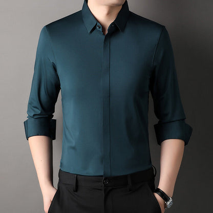 🔥2025 HOT SALE🔥Men's Wrinkle-Free Stretch Dress Shirt✈️Free frakt när du köper 2✈️