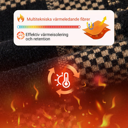 🔥Tröja med rutigt tryck för män med halvhög hals förtjockad