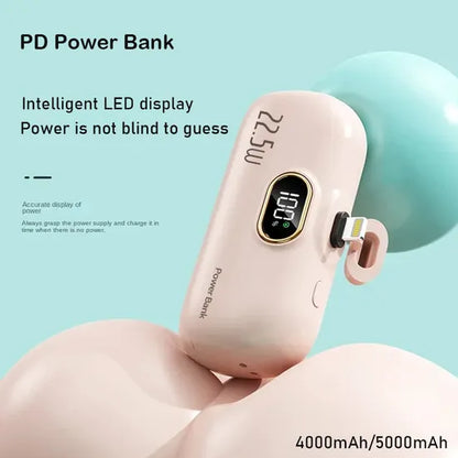 🎉⏰5000mAh Mini bärbar laddare Power Bank för telefon🔋