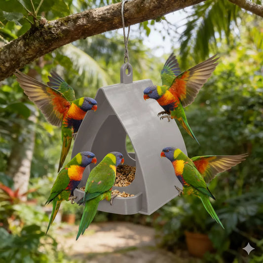 📢 55 % rabatt ⏰ Hängande fågelmatare med tak – Enkel observation, skyddad mat och hållbar design! 🐦🌧️