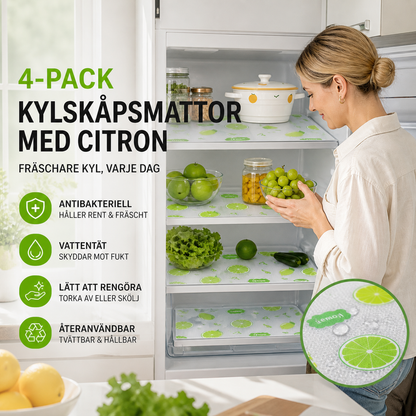 🍋✨ Limefräsch skyddsskydd för kylskåp – fläck- och oljeavvisande