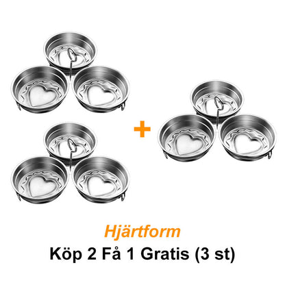 🥚 50 % RABATT NU! 🔥 Äggkokare i 304 Rostfritt Stål – Ångkoka 3 Ägg Samtidigt & Behåll Hela Ägget 🍳✨