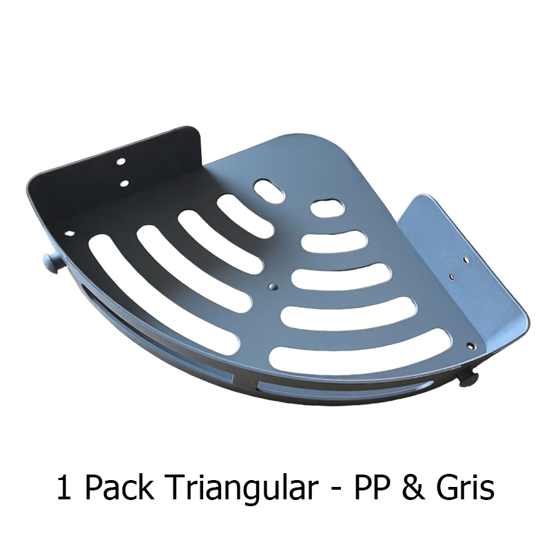 Hörn duschhylla utan borrning med krokar