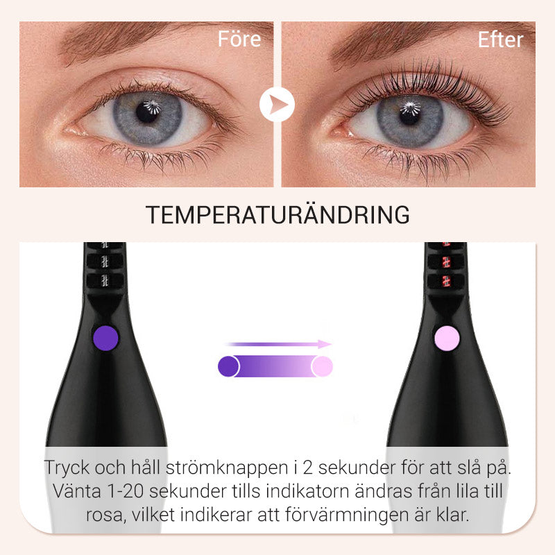 👁️✨ Uppvärmd Ögonfransböjare – Naturligt Böjda Fransar med Långvarig Form