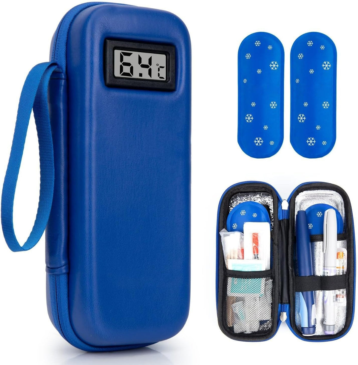 🔥💙 50% RABATT NU! Resekylväska med temperaturdisplay för säker medicinförvaring ✨