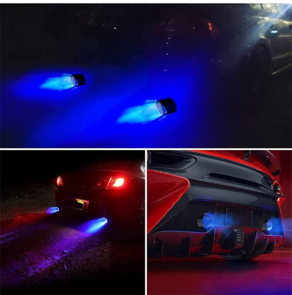 LED Bilmodifieringsdelar Kolfiber avgasrör