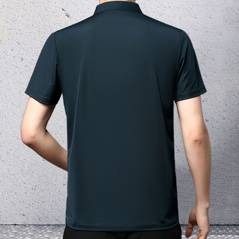 🔥Varm försäljning 55% rabatt⏳Casual T-shirt för män med revers som andas och är skrynkelfri