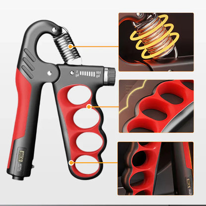 Justerbar handgreepstränare med elektronisk avläsnin