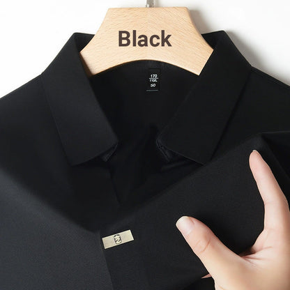 🔥Varm försäljning 55% rabatt⏳Casual T-shirt för män med revers som andas och är skrynkelfri