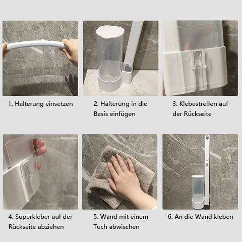 Engångstoalettrengöringssystem - Antibakteriell Gel med Avtagbar Borste för Djuprengöring och Hygien ✨🧼