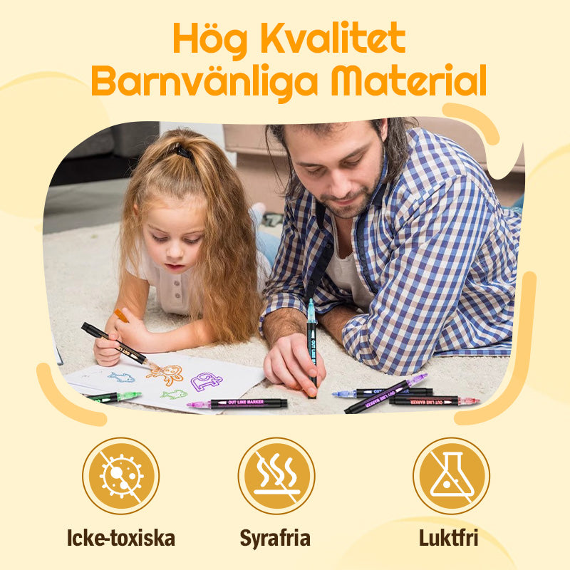 🎨🖌️Färgläggning Lightstick Graffiti Överstrykningspennor