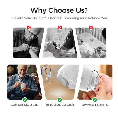 🔥🔈🔈Rea - 60% rabatt🔥!🎉 Universell automatisk nagelslipar för vuxna och barn👶🔧