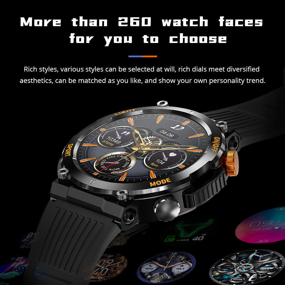 🔥⏰ Julens specialerbjudanden 🔥Sport- & Outdoor-Smartwatch – Perfekt för Äventyr & Sport 🚴 | Vattenbeständig, Bluetooth-samtal & 100+ Lägen ✨