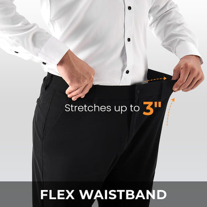 👑Fliwos® Herrbyxor i stretchmaterial som inte behöver strykas