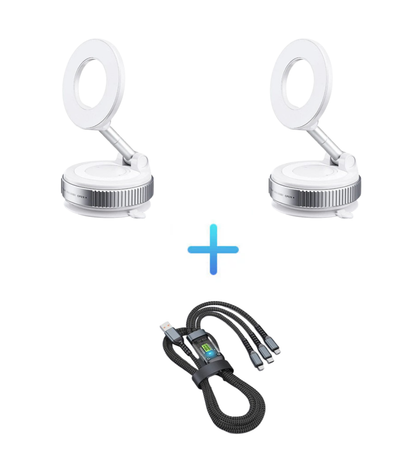⏰ Endast nu 50% rabatt!🔥🔄360° justerbar magnetisk telefonhållare med sugpropp📱🚗