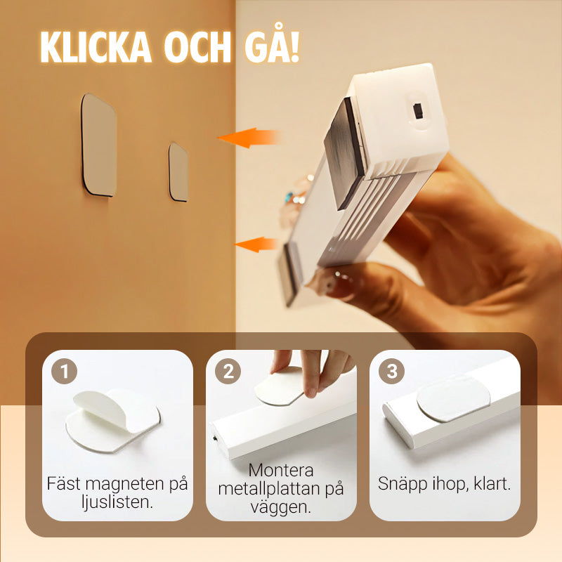 ⚡ Trådlösa LED-lampor med Rörelsesensor & Magnetfäste | Sista Dagen Erbjudande! 🎁