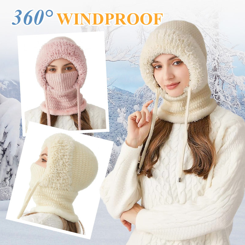 ✨Vintererbjudande💖Vindtät scarf för utomhusbruk för kvinnor Hatt