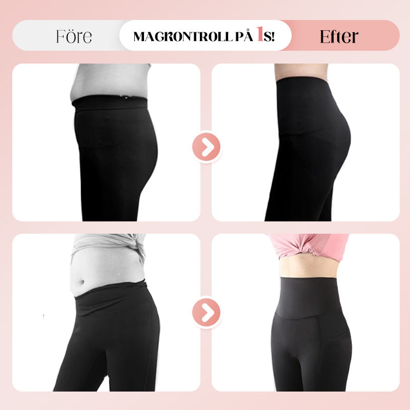 🌸Högmidjade, höftlyftande och magformande fitnesstights med sidofickor (begränsad upplaga)💥