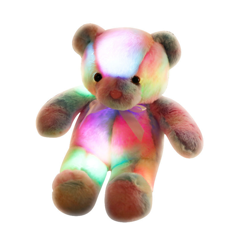 ⏳Begränsad tid 50 % rabatt⏰Nallebjörn, färgglad LED-lampa, mjuka leksaker🌈🧸