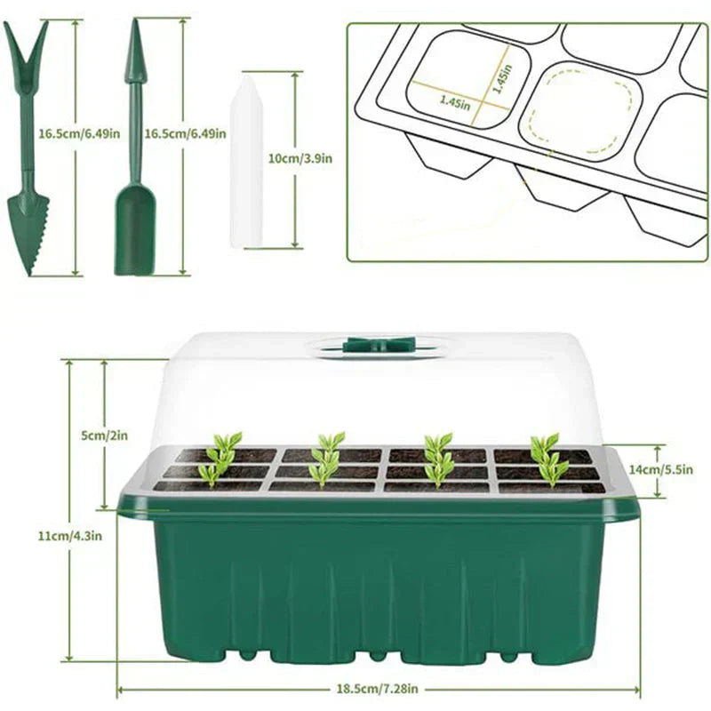 💎60% RABATT! 💎 Groningsbrickor med odlingsljus – Fuktighetskontroll, transparent och fullspektrumljus 🌱💡