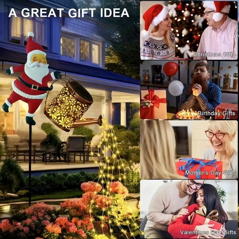 🎅 50% RABATT JULFÖRSÄLJNING! ✨ Tomte med Solcellslampa - Dekoration med 16 Färglägen och IP44-väderskydd för Trädgård och Balkong 🌟🔋