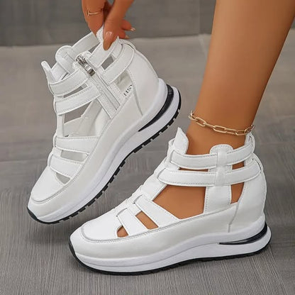 👡 50% RABATT! ✨ Bekväma Lätta Wedge Sandaler med Dragkedja i Sidan – Stilren Design, Lätt Att Ta På & Perfekt för Vardag & Fest 🌸