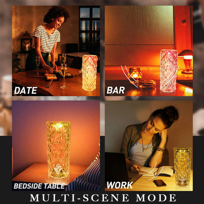 🎁Begränsad tid 50 % rabatt💥🎁Touch Rose Crystal Lamp