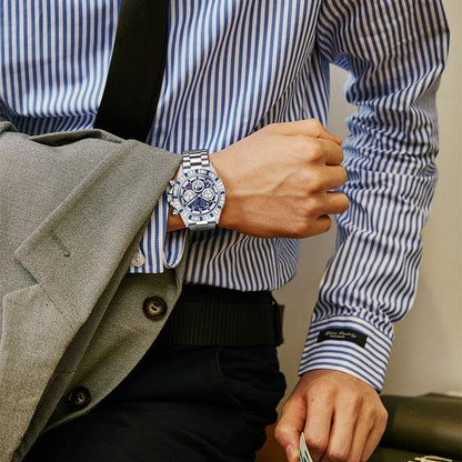 🔥2025  Het försäljning 🔥TINAIBIN Tolv stjärntecken & stjärnhimmel Diamant Automatisk skelettklocka för män