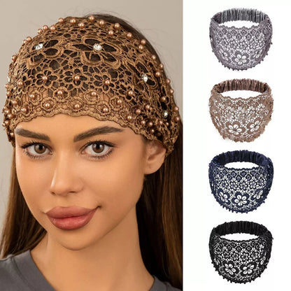 🔥Plum Blossom Hollow Beaded Wide Pannband