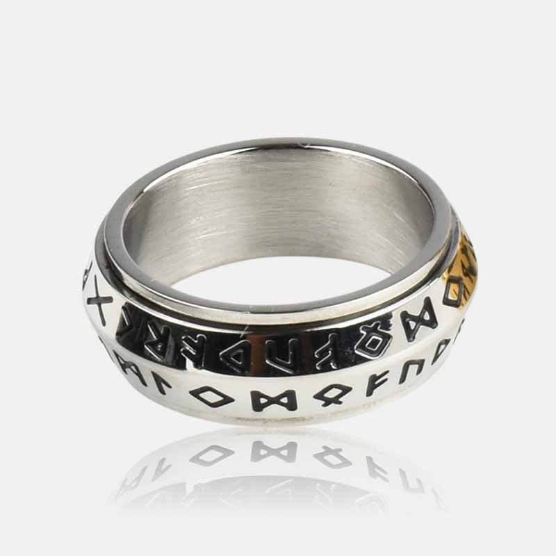 Roterande vikingaring med runor