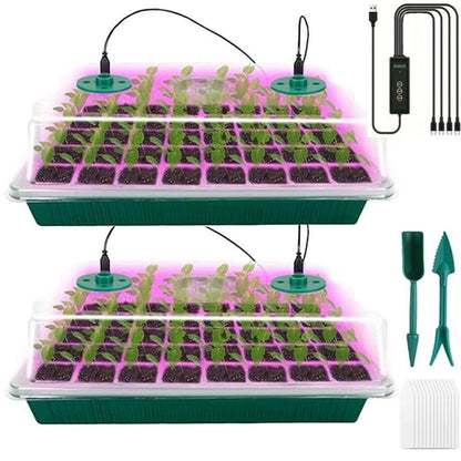 💎60% RABATT! 💎 Groningsbrickor med odlingsljus – Fuktighetskontroll, transparent och fullspektrumljus 🌱💡