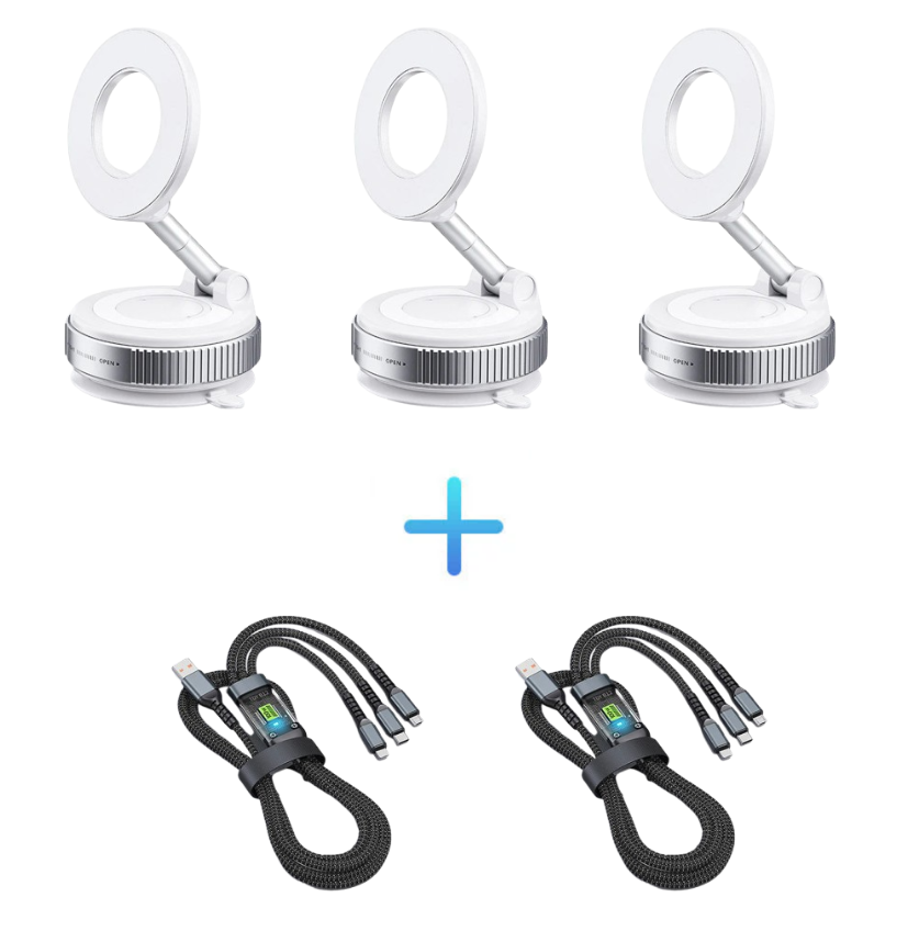 ⏰ Endast nu 50% rabatt!🔥🔄360° justerbar magnetisk telefonhållare med sugpropp📱🚗