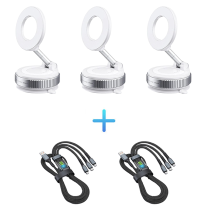 ⏰ Endast nu 50% rabatt!🔥🔄360° justerbar magnetisk telefonhållare med sugpropp📱🚗