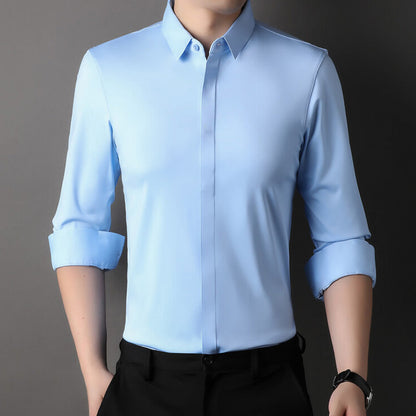 🔥2025 HOT SALE🔥Men's Wrinkle-Free Stretch Dress Shirt✈️Free frakt när du köper 2✈️