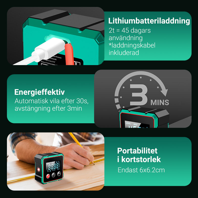 ✨ "Magnetisk Digital Vinkelmätare – 1mm Precision & Elektronisk Laser! 🔍⚙️" ✨
