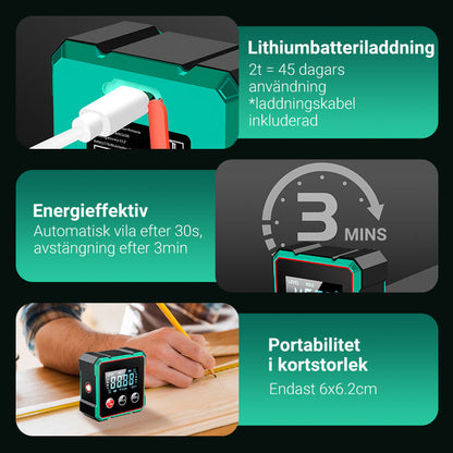 ✨ "Magnetisk Digital Vinkelmätare – 1mm Precision & Elektronisk Laser! 🔍⚙️" ✨
