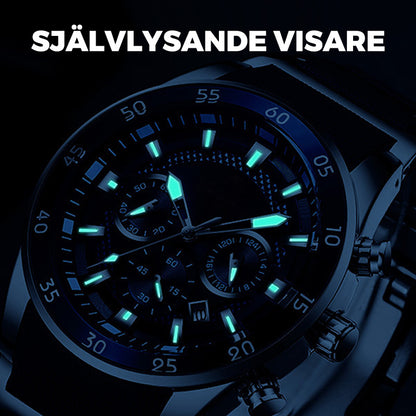 ⌚ Vattentät Multifunktionell Kvartsklocka för Män 🌊