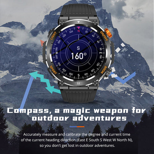 🔥⏰ Julens specialerbjudanden 🔥Sport- & Outdoor-Smartwatch – Perfekt för Äventyr & Sport 🚴 | Vattenbeständig, Bluetooth-samtal & 100+ Lägen ✨