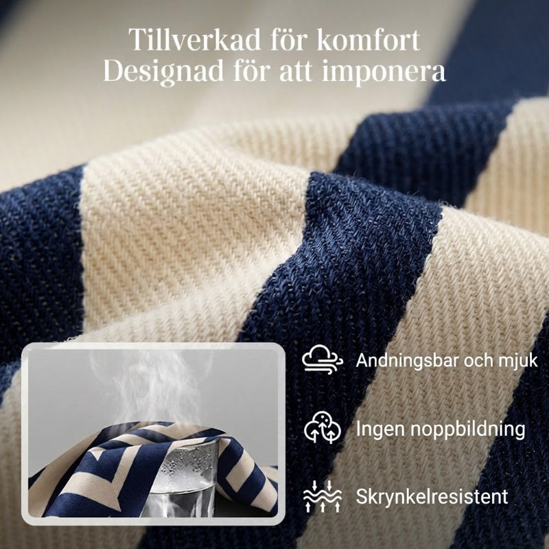🔥50 % rabatt under en begränsad tid🔥2-delars set med randig damskjorta och byxor med vida ben