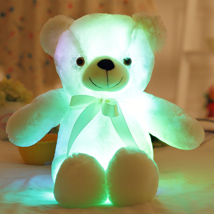 ⏳Begränsad tid 50 % rabatt⏰Nallebjörn, färgglad LED-lampa, mjuka leksaker🌈🧸