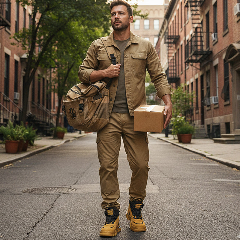 ⏳Tidsbegränsat specialerbjudande⏰Herrskor för utomhusbruk med vridbart spänne (vattentäta, halkskyddade, bekväma och andningsbara)