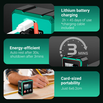 🔥 Fri frakt SISTA DAGENS ERBJUDANDE - 49% RABATT 🔥 Magnetisk digital vinkelmätare med elektronisk laser