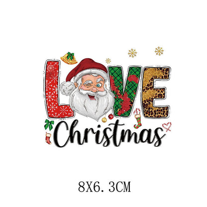 🎄 15 DELAR Julens Mysterie DTF-Transferpaket för Festliga DIY-kreationer